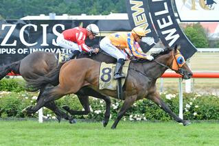 Avantage takes out the second leg of the NZB Insurance Sprint Triple Crown Series. Photo: Race Images.